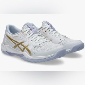 Asics Indoor Sport Shoes GEL-ROCKET 12 Women Sz 9.5 White/Champagne 1072A119 NEW